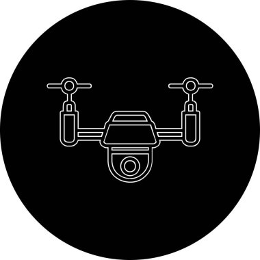 Drone simgesi vektör illüstrasyon tasarımı