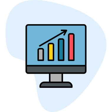 Analytics icon, vector illustration simple design
