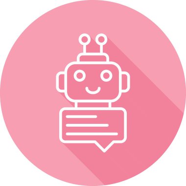 Chatbot. Web simgesi basit illüstrasyon       