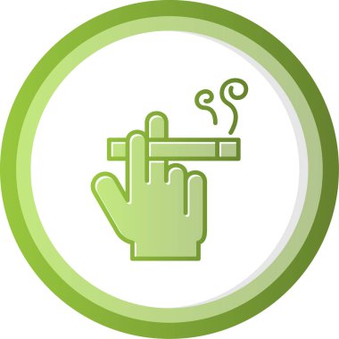 Sigara içme simgesi, vektör illüstrasyonu basit tasarım