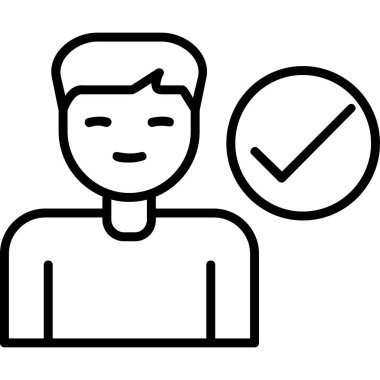 Onaylanmış Adaylar web simgesi vektör illüstrasyonu