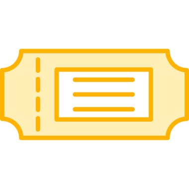 Bilet web simgesi, vektör çizim