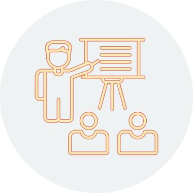 personel eğitim simgesi, vektör illüstrasyonu basit tasarım