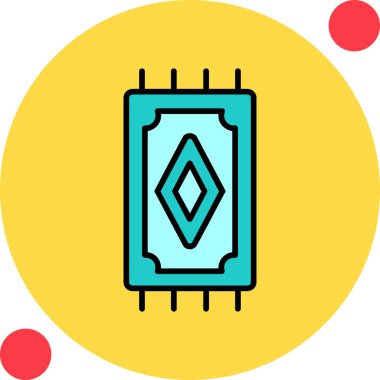 Bir halı simgesinin web illüstrasyonu