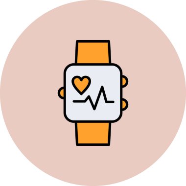 smartwatch simgesi, vektör illüstrasyonu 