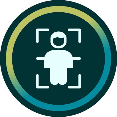 Vücut Tarama Web simgesi, vektör illüstrasyonu