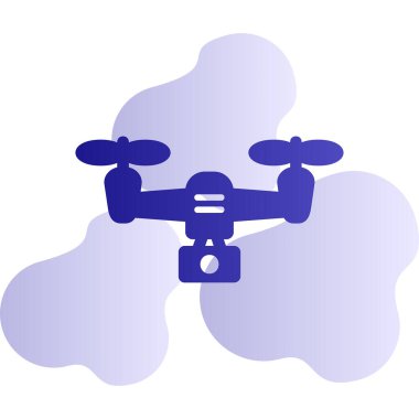 5g Drone simgesi, vektör illüstrasyonu, basit tasarım