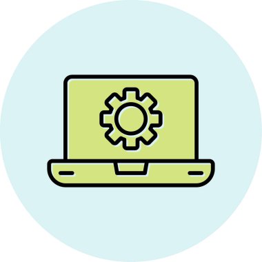 Yazılım web simgesi vektör illüstrasyonu