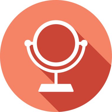 Makyaj aynası simgesi, vektör illüstrasyonu 