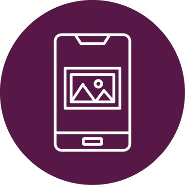 Cep Telefonu Web simgesi vektör illüstrasyonu