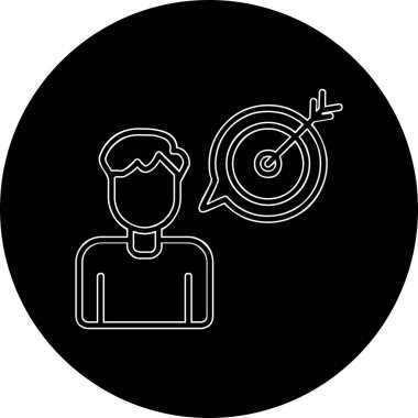 Amaç ağ simgesi vektör illüstrasyonu