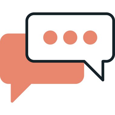 Sohbet baloncukları simgesi, vektör illüstrasyonu basit tasarım