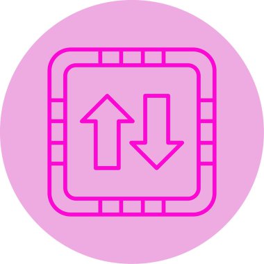 Vardiya düğmesi. Web simgesi basit illüstrasyon 