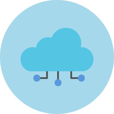 bulut hesaplama web simgesi vektör illüstrasyonu 