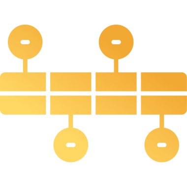 İş diyagramı simgesi. Ağ şeması simgesi. Veritabanı sembolü, vektör illüstrasyonu
