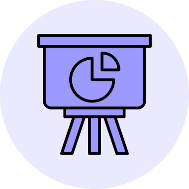 Pasta çizelgesi simgesi, vektör illüstrasyonu 