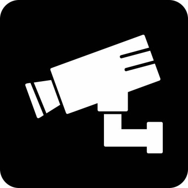 Bir CCTV kamerasının vektör simgesi, illüstrasyon  