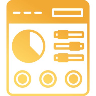 Kontrol Paneli modern simgesinin vektör illüstrasyonu                         