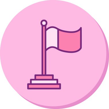 Bayrak. Web simgesi basit tasarım 