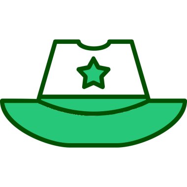 Şapka kutsal kişilerin resmi, basit vektör çizim 