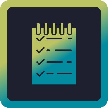 Kontrol listesi. Web simgesi basit illüstrasyon 