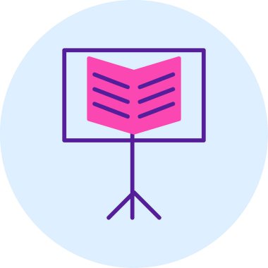 Music Stand modern simgesinin vektör illüstrasyonu           