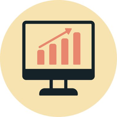 Analytics icon, vector illustration simple design