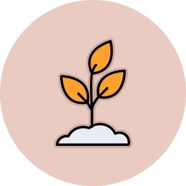 Bitki. Web simgesi basit illüstrasyon 