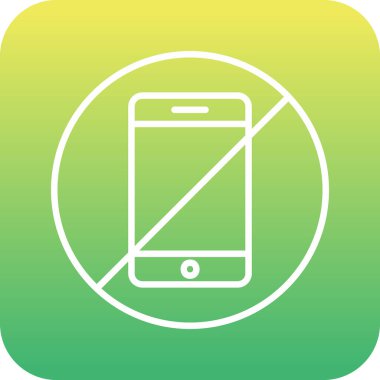 Telefona izin yok, vektör illüstrasyonu basit tasarım