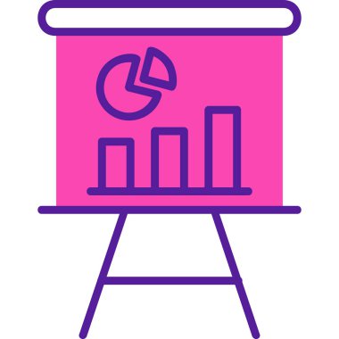 sunum simgesi, vektör illüstrasyonu 