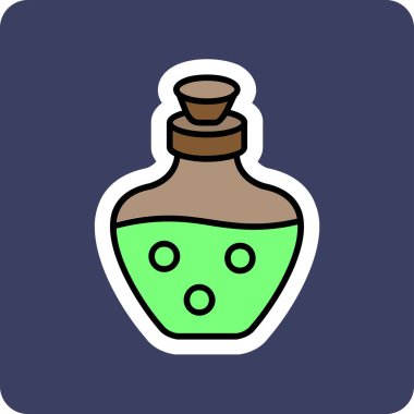 İksir ağı simgesi, vektör illüstrasyonu