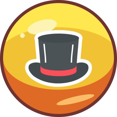 Sihirli Şapka web simgesi, vektör illüstrasyonu 