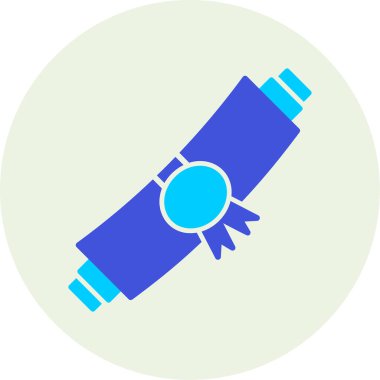 mezuniyet kurdelesi, web simgesi basit illüstrasyon