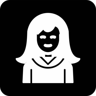 Kadın. Web simgesi basit illüstrasyon