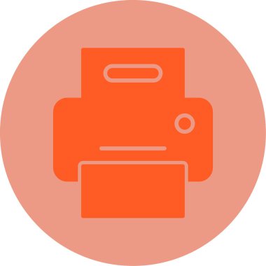 Yazıcı. Web simgesi basit illüstrasyon 