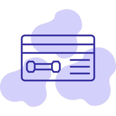 Üye Kart simgesi, vektör illüstrasyonu basit tasarım