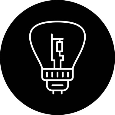 Ampul simgesi. vektör illüstrasyonu 