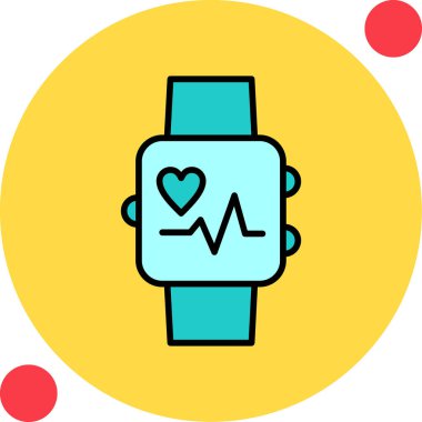 smartwatch simgesi, vektör illüstrasyonu 