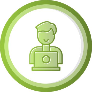 Yazılım Mühendisi Web simgesi vektör çizimi