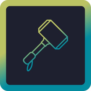 Çekiç ağı simgesi, basit vektör illüstrasyonu 