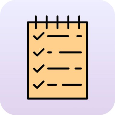 Kontrol listesi. Web simgesi basit illüstrasyon 