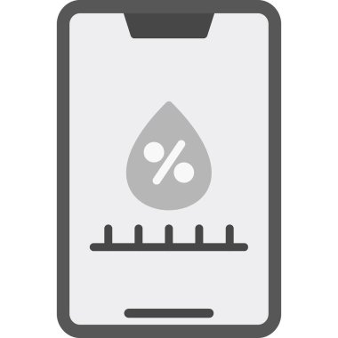 Nem oranı yüzde simgesi, basit tarzı