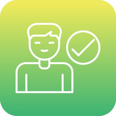 Onaylanmış Adaylar web simgesi vektör illüstrasyonu