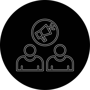 Sosyal etki simgesi, vektör illüstrasyonu basit tasarım