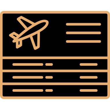 Seyahat ikonunun vektör illüstrasyonu. Ayrılışlar                   