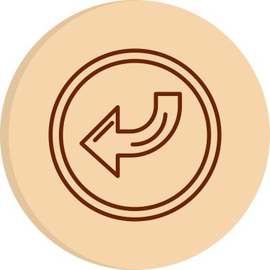 Ok simgesini, vektör illüstrasyonunu geri ver 