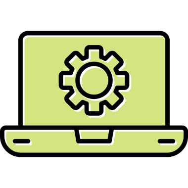 Yazılım web simgesi vektör illüstrasyonu