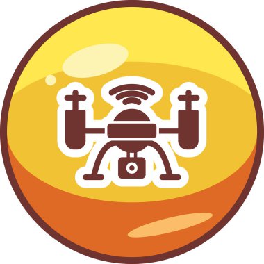 Drone simgesi vektör illüstrasyon tasarımı