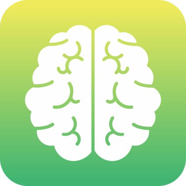 Beyin. Web simgesi basit illüstrasyon 