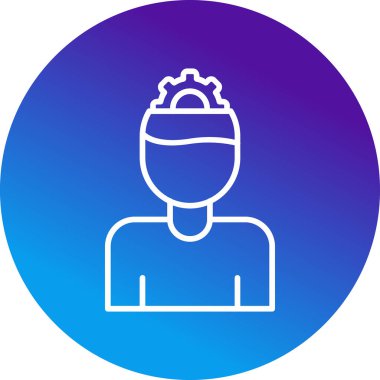 Düşünüyorum. Web simgesi basit illüstrasyon           